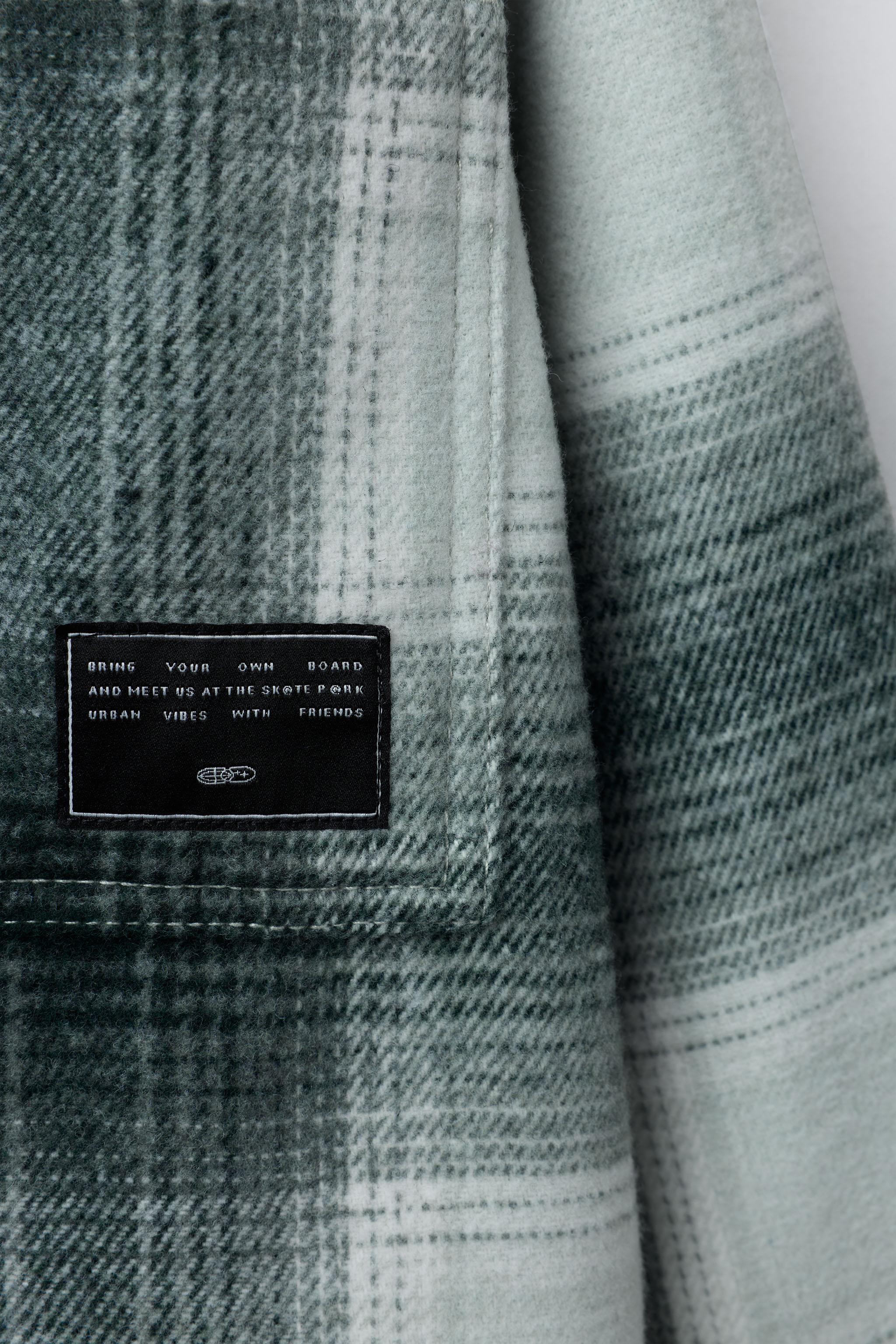 PLAID OVERSHIRT WITH REMOVABLE FLEECE HOOD